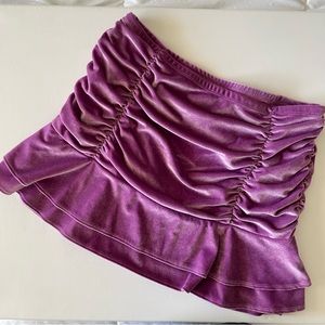 Velvet Ruffled Skirt